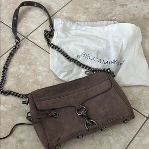 Rebecca Minkoff mini m.a.c. Crossbody bag grey suede